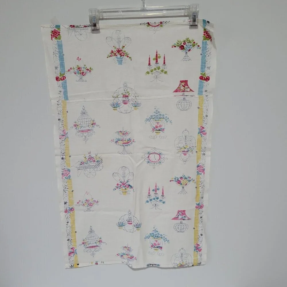 Handmade Flour Sack Dish Towel Vintage Kitchen 31